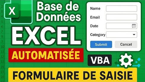 Base de données automatisée Excel ( Formulaire de Saisie)