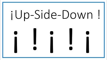 ¡How to put an Upside-Down Exclamation Point in Microsoft Word!