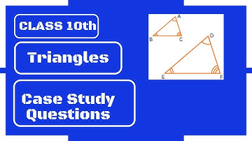Similarity Of Triangles | Pythagoras theorem | Case-Study Questions | Class 10 | Chapter 6 | NCERT