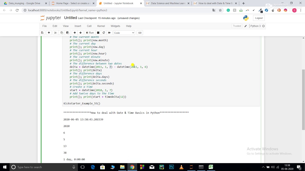 How to deal with Date & Time Basics in Python?