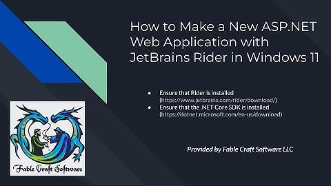 How to Create an ASP.NET Web Application with JetBrains Rider on Windows