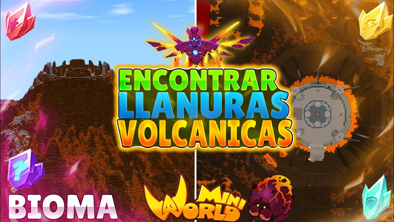 Como encontrar el volcán nuevo bioma y jefe llanuras volcánicas mini ...