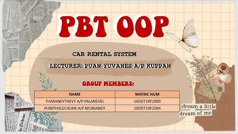 OOP PBT PRESENTATION || CAR RENTAL SYSTEM
