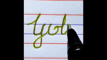 how to write Gold in gold colour pen in cursive writing | #handwriting