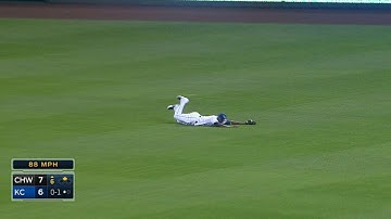 Cain lays out to make an outstanding grab