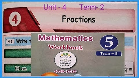Fractions, CLASS- 5, Maths Workbook answers