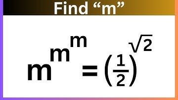 A nice Exponential equation | math Olympiad | basic mathematical rules | m^m^m=(1/2)^√2