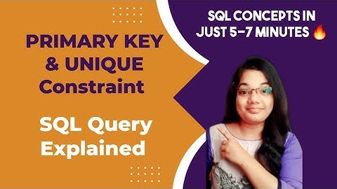 SQL Primary Key vs Unique Key Constraint in Hindi | SQL unique key example in DBMS #sqltutorial #sql