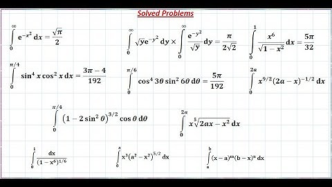 Beta and Gamma Functions - Part-2 - Solved Problems