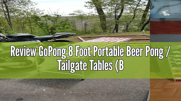 Review GoPong 8 Foot Portable Beer Pong / Tailgate Tables (Black, Football, American Flag, or Custom