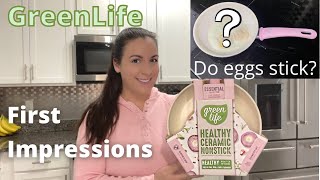 GreenLife First Impressions Healthy Ceramic Nonstick Frying Pans Skillets in Pink 💗🍳 My Egg Test!