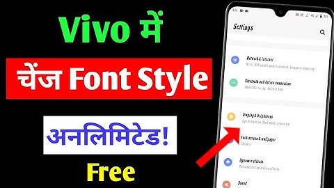 Vivo Y20g me font style change kaise kare | how to change font style in Vivo all mobile 2022