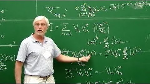 Flavor Physics, Ben Grinstein | Lecture 2 of 3