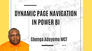 DYNAMIC PAGE NAVIGATION IN POWER BI #powerbi