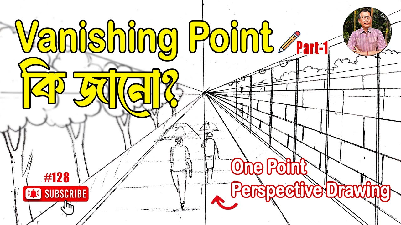 এক বিন্দুতে মিলিয়ে যায় সব! Vanishing Point Drawing Tutorial | One Point Perspective Art 