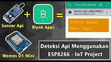 Sensor Deteksi Api Menggunakan ESP8266 dan BLYNK Apps Smartphone (LCD Virtual) || IoT Project System
