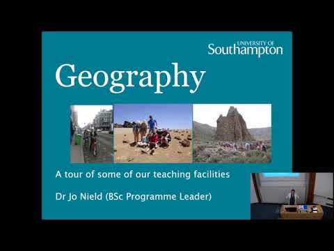 Geography teaching facilities tour at the University of Southampton