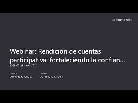 Virtual Meeting: Participatory Accountability
