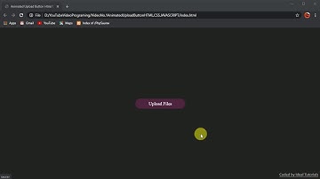 Animated Upload Button HTML CSS JavaScript 2020