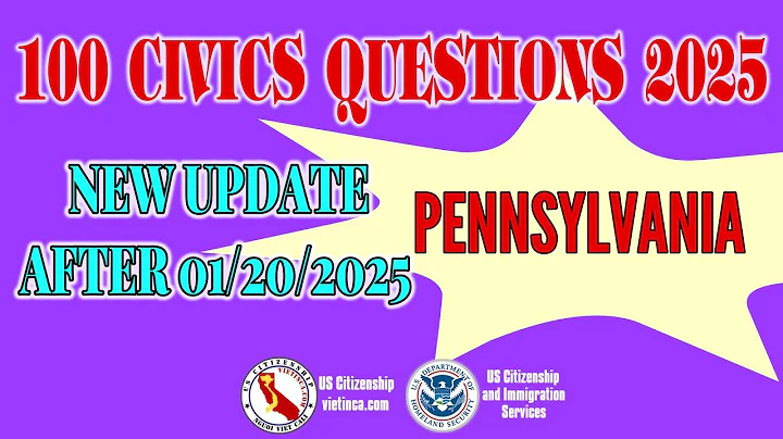 100 Civics Questions for US Citizenship Test 2025 Pennsylvania