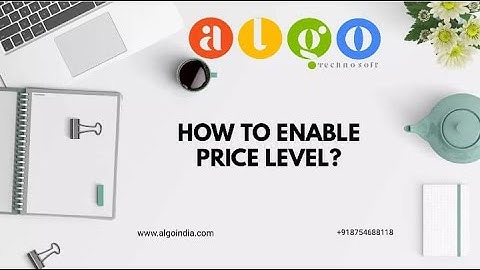 HOW TO ENABLE PRICE LEVEL IN ALGO /ALGO ERP SOFTWARE /GST IN ALGO / INVOICE IN ALGO