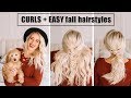 Easy Flat Iron Curls | 3 Fall Hairstyles | Twist Me Pretty