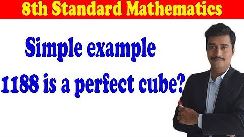 Cube and cube roots chapter simple example 1188 is a perfect cube