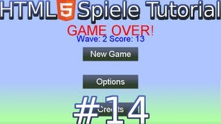 HTML5 Spieleprogrammierung Tutorial #14 - Punkte Anzeige und Game Over Menü screenshot 2