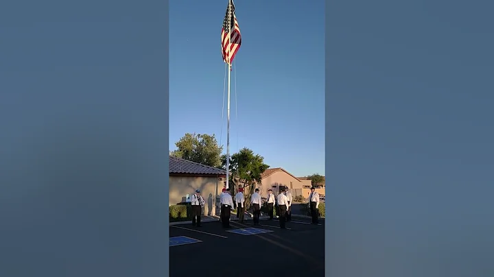 Lowering and folding the flag 13 times
