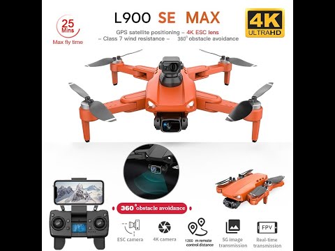 Квадрокоптер L900 PRO SE MAX с GPS и камерой 4K, 1,2 км, 25 мин