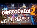 Overcooked 2 - #6 - COOKING AT HOGWARTS?? (4 Player Gameplay)