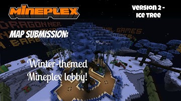 Winter-themed Mineplex Lobby submission! - Ice Tree in center