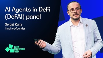 AI Agents in DeFi (DeFAI) panel | Sergej Kunz | Paris Blockchain Week 2025