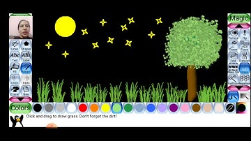 Making drawing using Tux Paint
