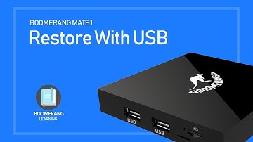 Restore With USB Thumbdrive - Boomerang Mate 1