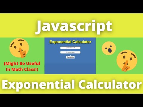 Exponential Javascript Calculator Tutorial - YouTube