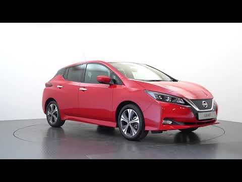 Electric Nissan LEAF in Flame Red at Western and Barnetts Nissan - YouTube