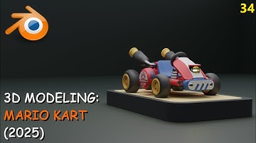 Blender - How to model a Vehicle (Mario Kart) - Full Video