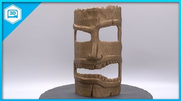 Tiki Mask #Timelapse #3DPrinting #adafruit