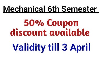 50% Coupon discount for Mechanical 6th Semester Students on Polytechnic Pathshala App
