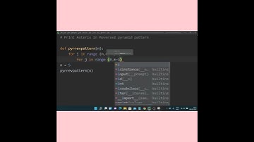 Print * Pyramid in reverse pattern #shorts #python #codinginterview