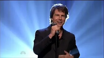 Tom Cruise singing I Can't Feel My Face