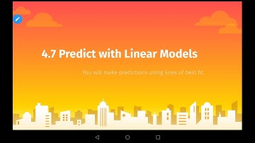 Algebra 1 4.7 Predict with Linear Models