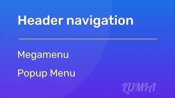 Lumia Shopify Theme - Header navigation - Popup menu