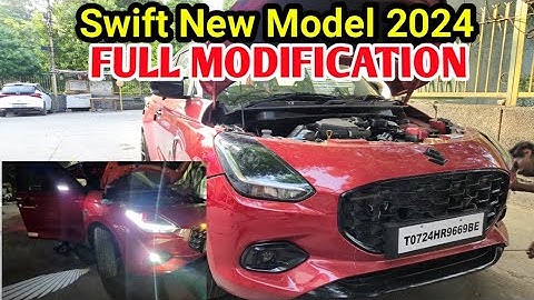 Maruti Swift 2024 Fully Modified |Projector Headlights with Demon Eye Installation #swift