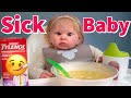 Sick reborn baby realistic toddler doll morning routine roleplay
