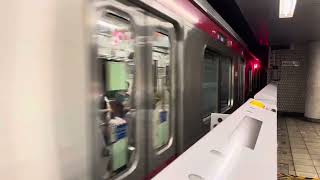 Toei Asakusa Line Keikyu N1000 Series Set 1097F Departing A14 Ningyōchō Station