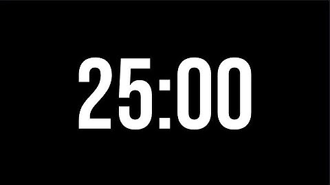 25 Minute Countdown Timer | Minimal
