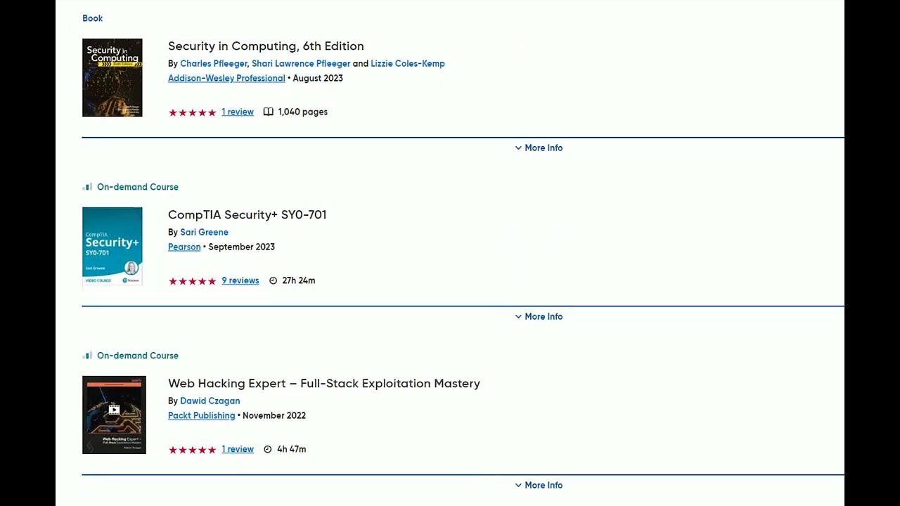 Catalog Ebooks and Course   Hacking and Cybersecurity