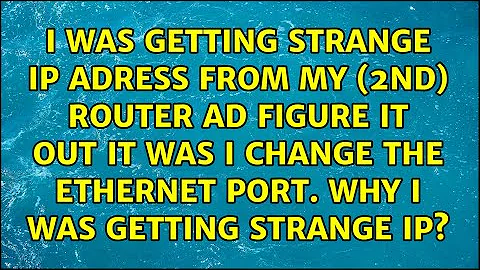 I was getting strange IP Adress from my (2nd) router ad figure it out it was I change the...